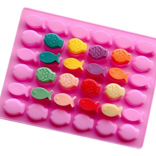 Khuôn silicone 36 ngăn làm bánh hình cá nhỏ -khuôn làm thạch,kẹo dẻo