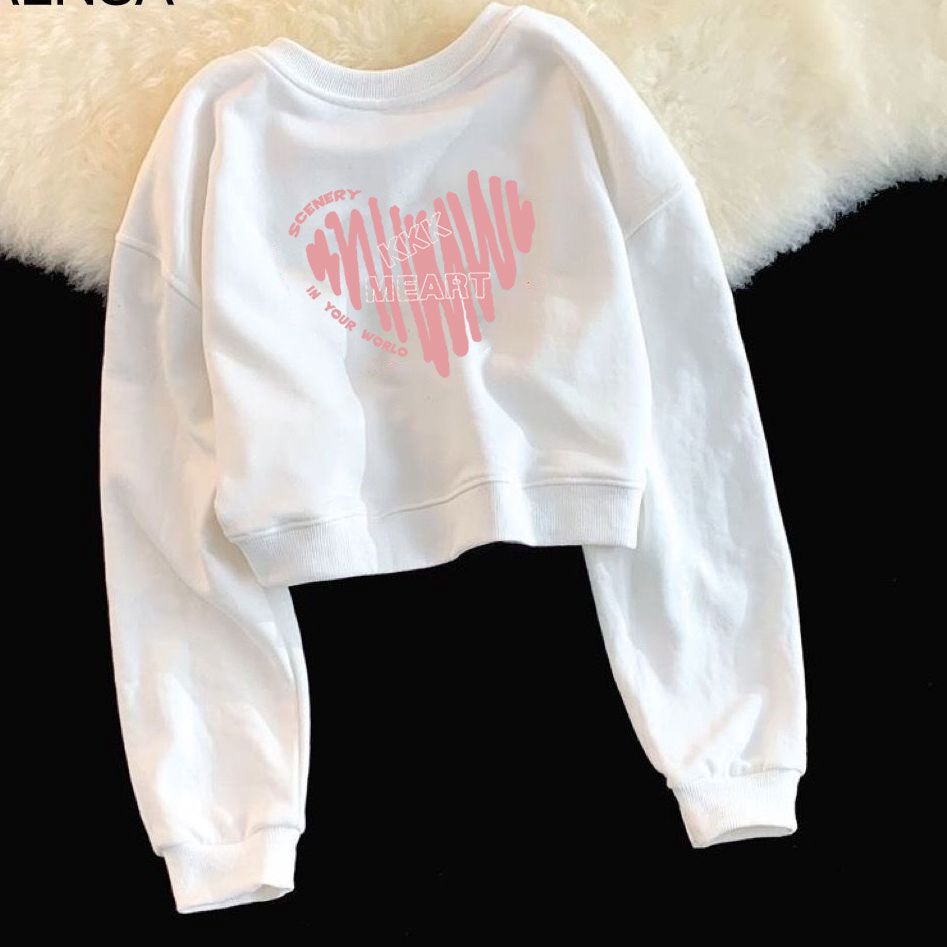 Áo Lửng Tay Dài In Chữ Thời Trang Hàn Quốc