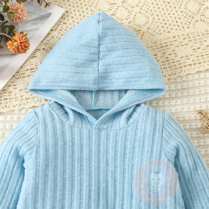 Bộ Áo Hoodie Dài Tay + Quần Ống Loe Màu Trơn laa6-Giày Cho Bé Gái