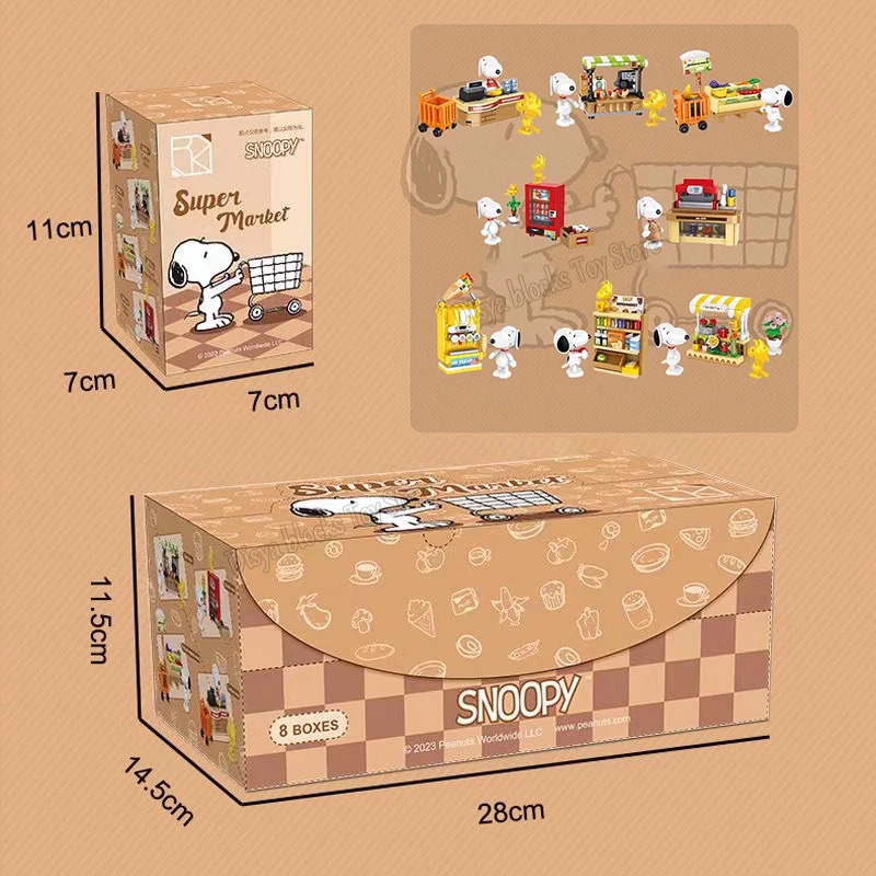 Mô Hình Đồ Chơi Lắp Ráp diy Hình Chú Chó snoopy Cổ Điển Sáng Tạo Phù Hợp Làm Quà Giáng Sinh