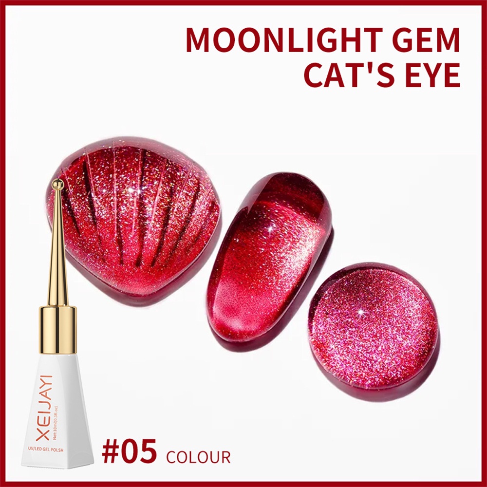 Xeijayi Moonlight Gem Cat Eye Nail Polish Người nổi tiếng Internet Siêu Flash Sơn móng tay mắt mèo rộng đa năng Thích hợp cho các tiệm làm móng 10ml qusl