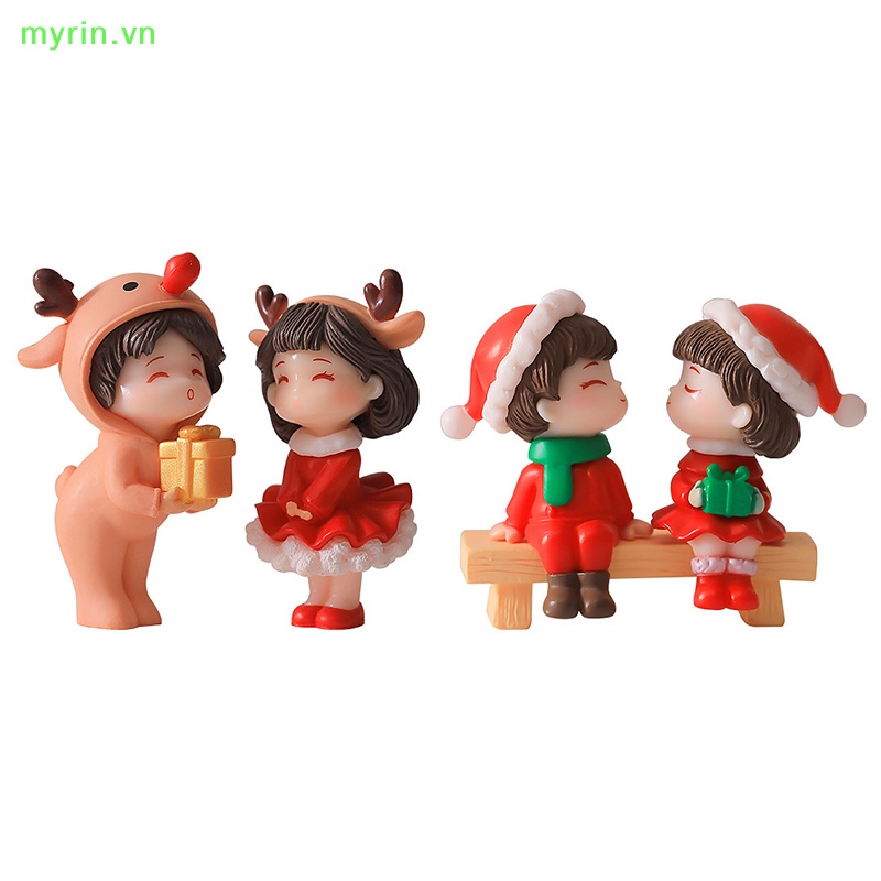Myrin Tượng Cặp Đôi mini Dễ Thương Trang Trí Tiểu Cảnh Đám Cưới