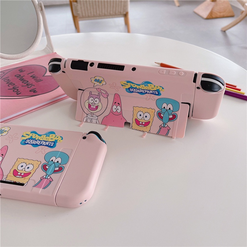 Túi Đựng Bảo Vệ Máy Chơi game nintendo switch Chia Ngăn Hình spongebob Đáng Yêu