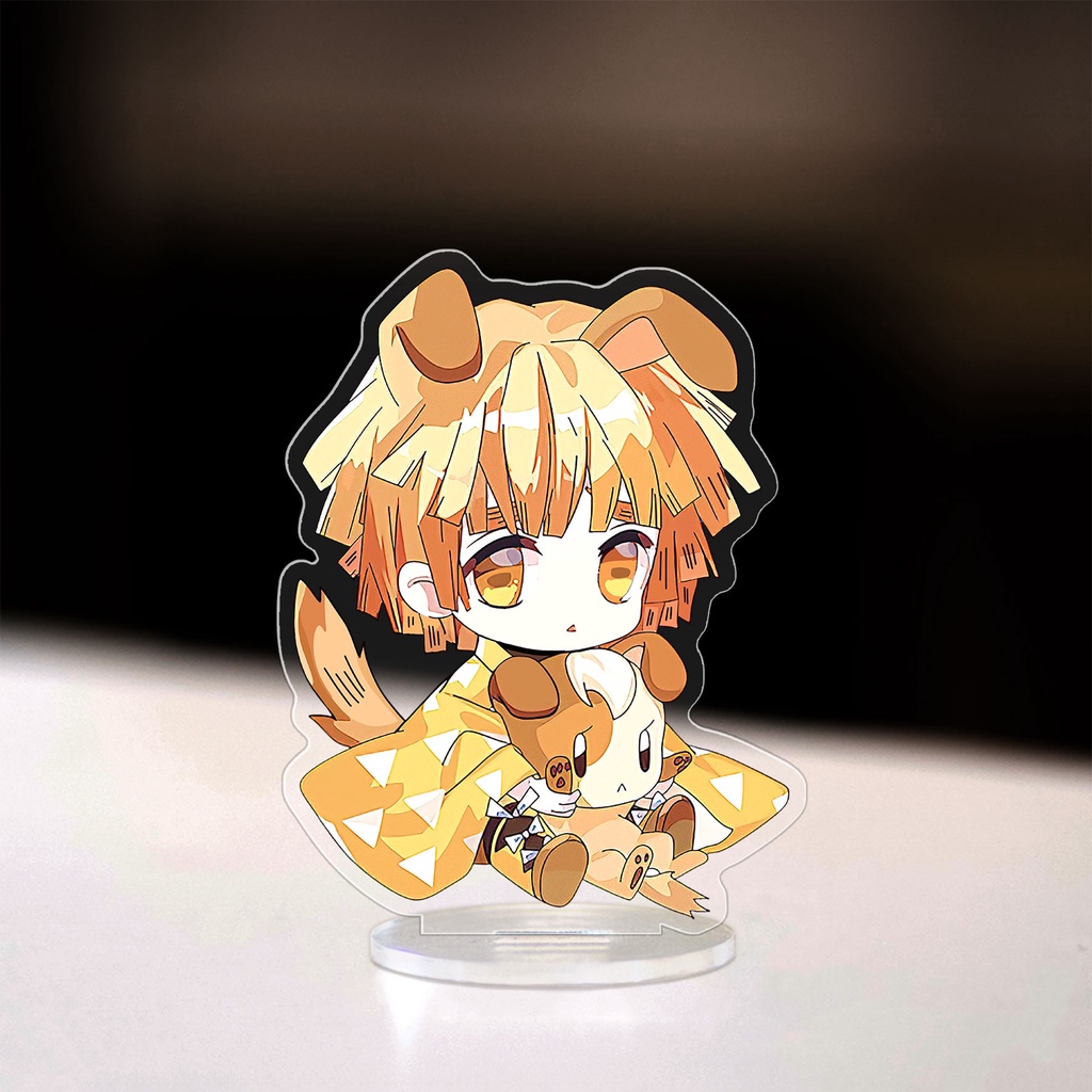 Mô hình Standee anime Kimetsu no Yaiba chibi Tanjiro Zenitsu Nezuko Inosuke Demon Slayer Manga Nhật Bản cao 8cm