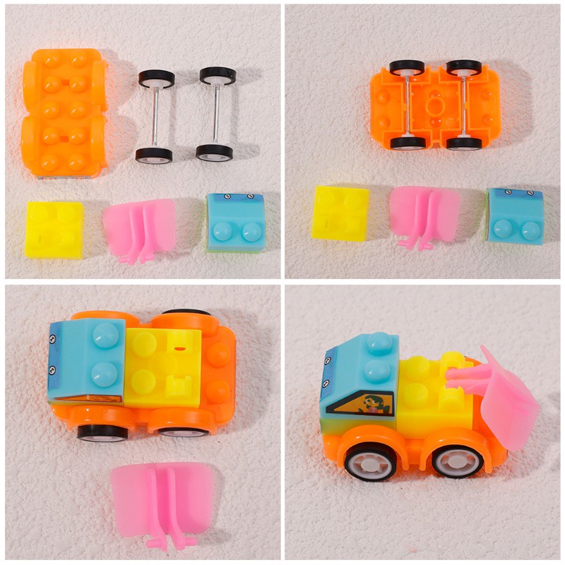Đồ Chơi Lắp Ráp Mô Hình Xe Hơi Động Vật Hoạt Hình mini Nhiều Màu Sắc Dễ Thương Cho Bé diy