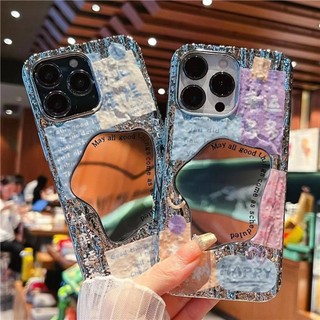 Sang Trọng Ốp Điện Thoại Mềm Mặt Gương Chống Sốc Cho iphone15 pro max 14 13 12 11 pro max 14 15 plus