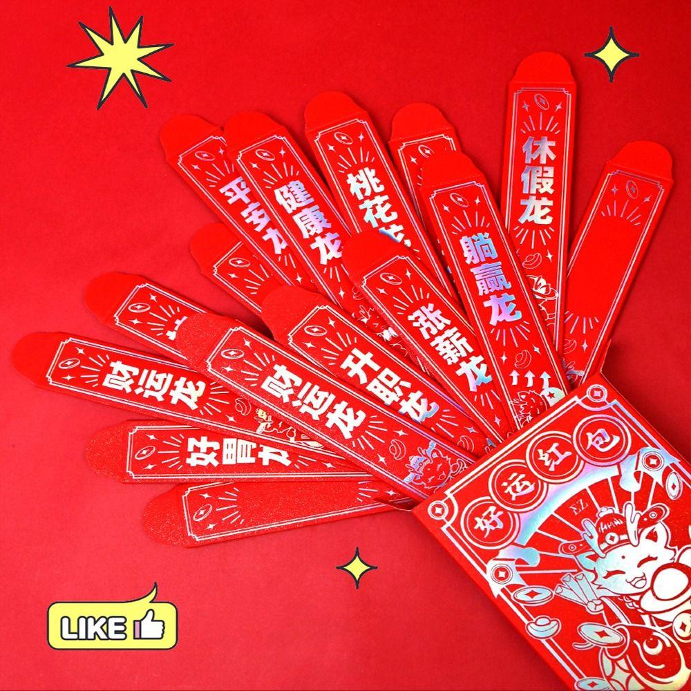 Bao lì xì đỏ MMULCK hình quạt may mắn DIY sáng tạo