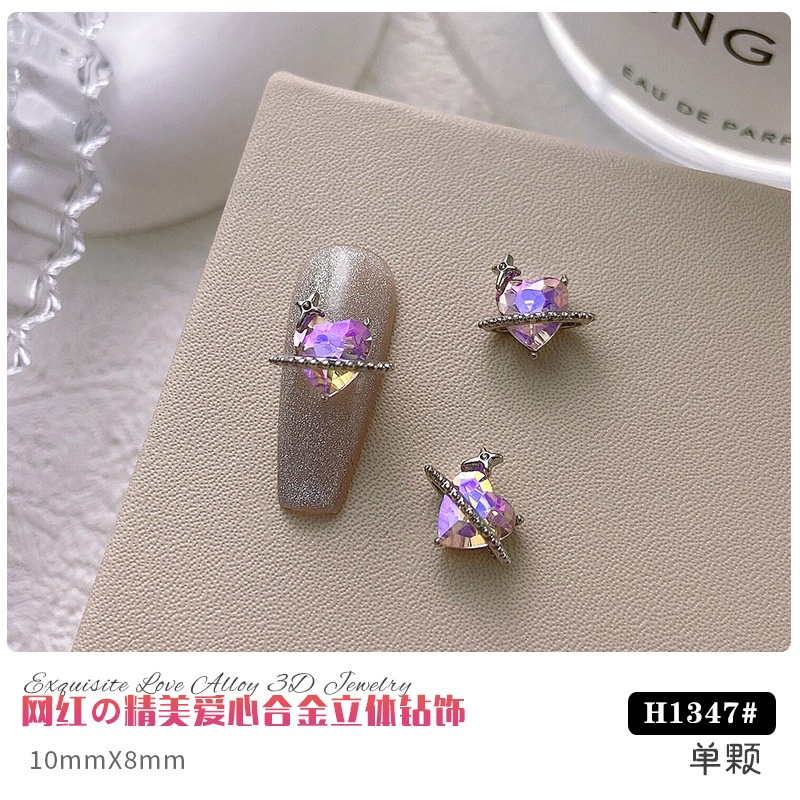 Mới Phụ Kiện Trang Trí Móng Tay Bằng Hợp Kim Hình Quả Đào Pha Lê Phong Cách Phương Tây