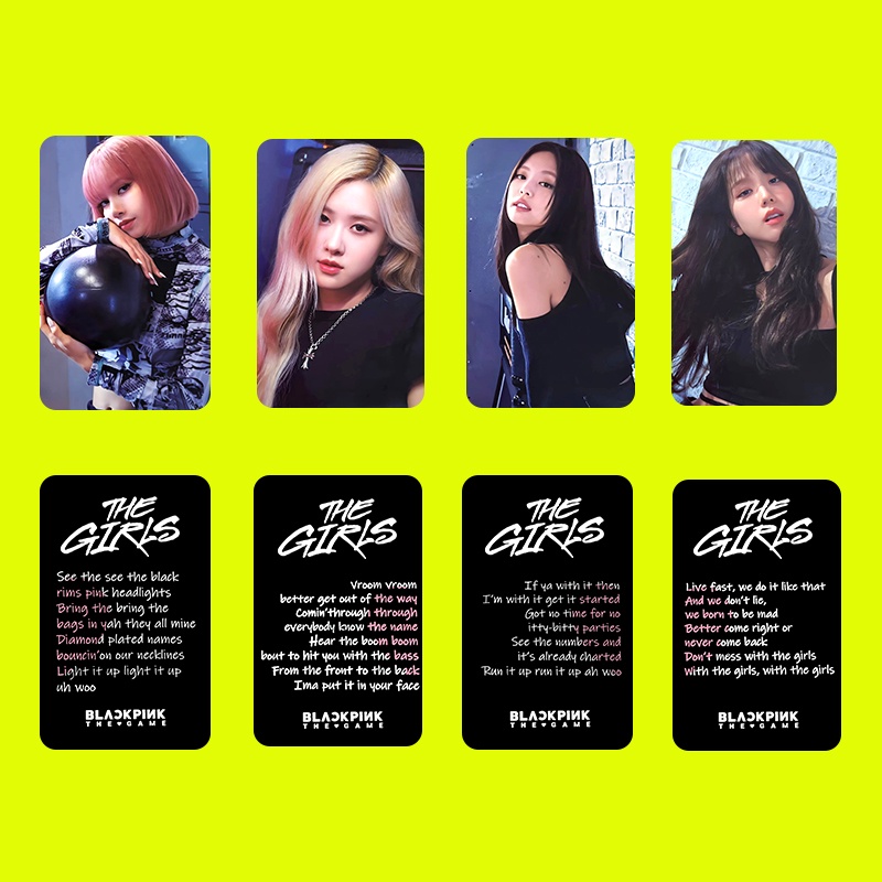 Bộ Thẻ Hình Nhóm Nhạc blackpink jennie jennie lisa