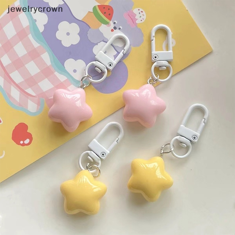 1 Móc Khóa Hình Ngôi Sao Màu Vàng Hồng Dễ Thương Dùng Làm Quà Tặng