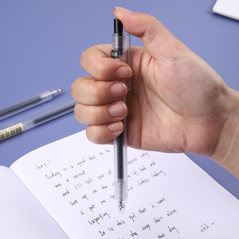 Bút Mực Nước Ngòi 0.5mm Màu Đen / Xanh Dương / Đỏ