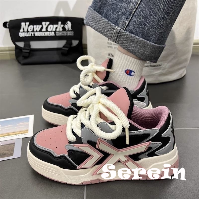 Serein giày thể thao nữ giày sneaker nữ Thoáng Khí 2023 hot trend Êm ái Đế chống sốc Đa năng Đế linh hoạt FLF23A0SRX 43Z231024