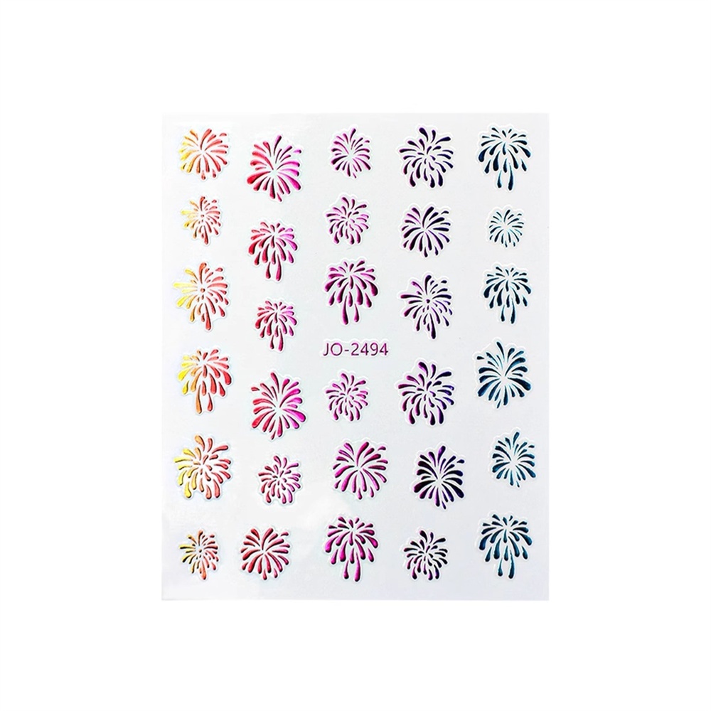 ♕ Nail Art Pháo hoa đầy màu sắc Nhãn dán móng tay bằng laser Bầu trời đầy sao Long lanh mịn Nhãn dán siêu flash Trang trí móng tay Công cụ làm móng tay cho cửa hàng làm móng NỘI THẤT