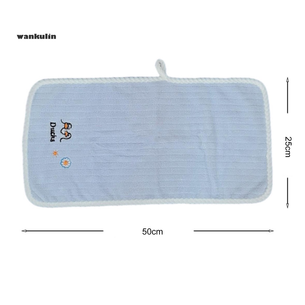 Wankulin Khăn Tắm Lông Cừu San Hô Dày Dặn Mềm Mại Họa Tiết Hoạt Hình Lâu Trôi Cho Bé