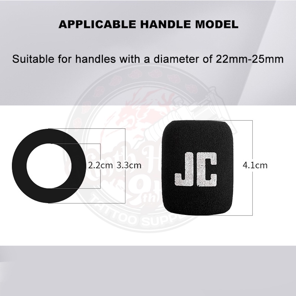 1 Vỏ Bọc Tay Cầm Máy Xăm Hình Bằng Mút Ghi Nhớ Thoải Mái Màu Đen 22-25mm