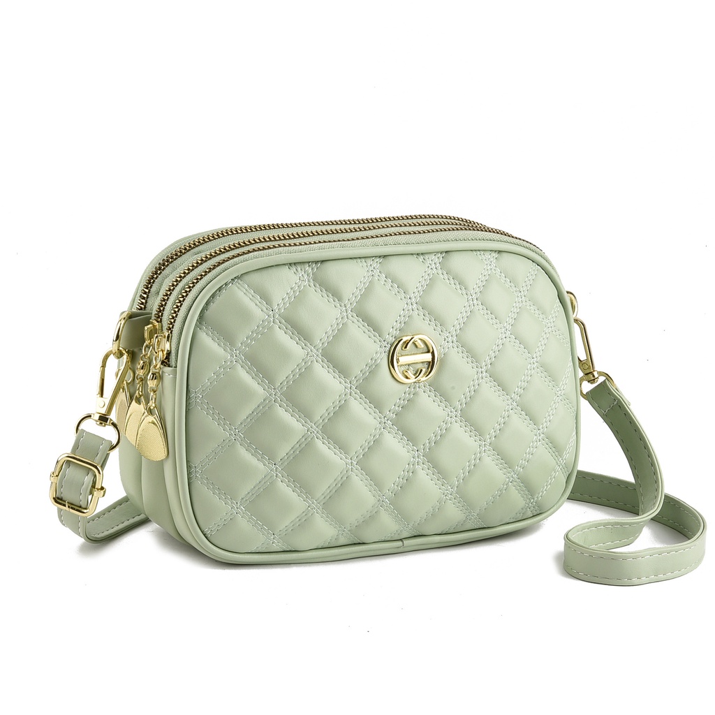 Ielgy Túi Đeo Chéo Đựng Máy Ảnh Đính Kim Cương Đen Sang Trọng