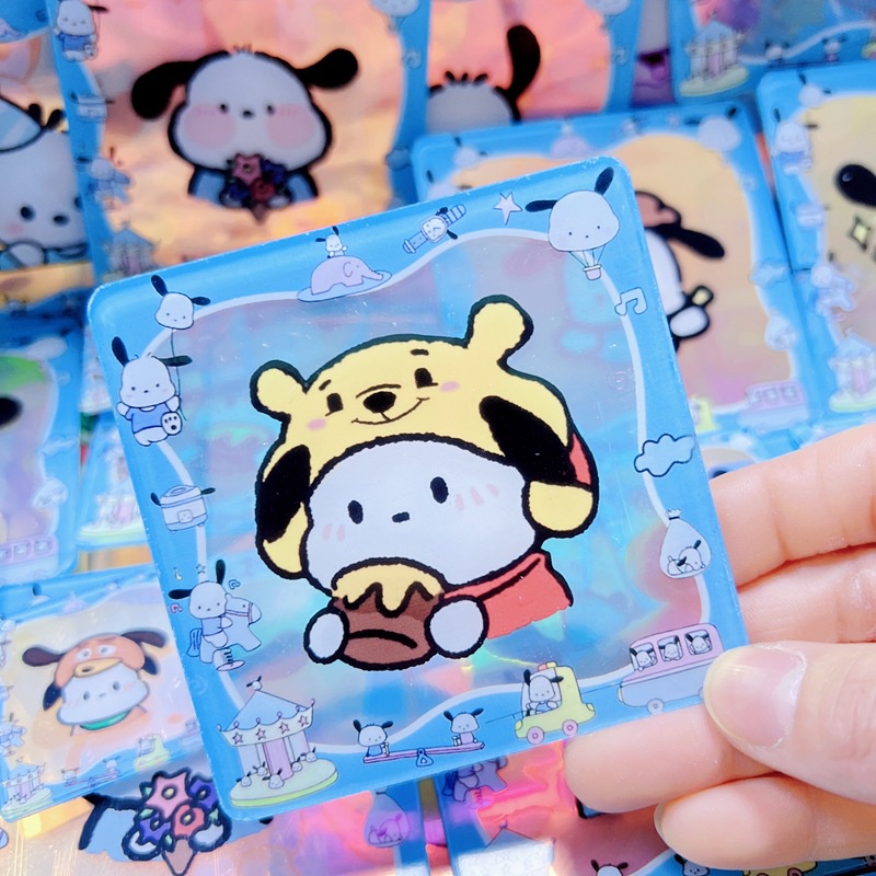 Hộp Đựng Bằng acrylic Trong Suốt Hai Mặt Hình Chú Chó pacha Màu laser Dễ Thương diy