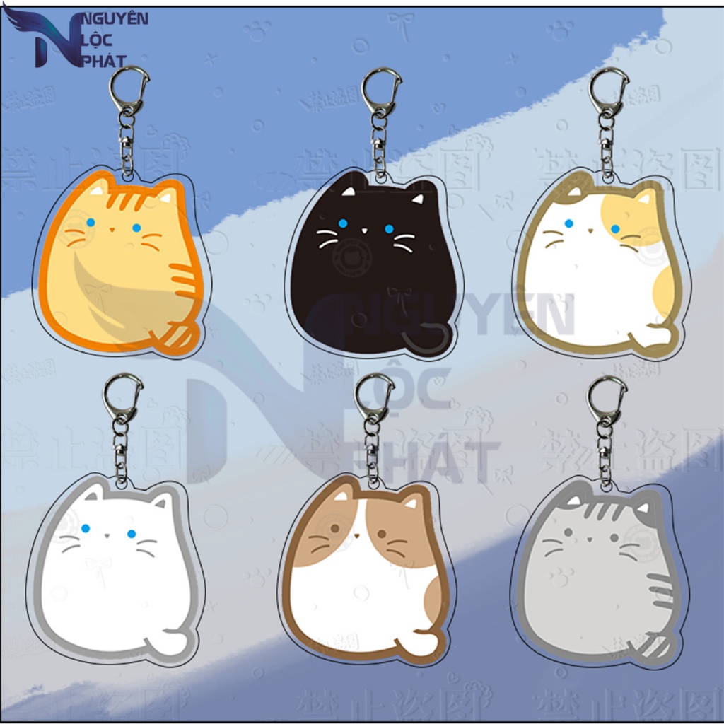 Anime cartoon dễ thương kitten keychain dễ thương cat acrylic keyring mặt dây chuyền nlp shop