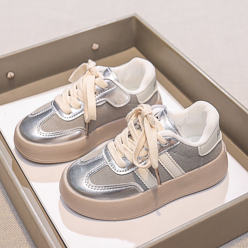 Giày thể thao trẻ em tide fashion plate shoes boys non-slip leisure flat shoes girls velcro running shoes giày đơn