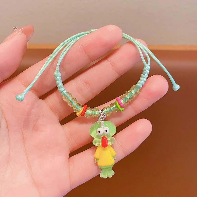 Vòng Tay Dây Bện Mặt Hình kuromi trio Dễ Thương Có Thể Điều Chỉnh