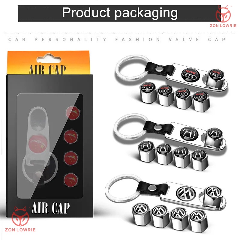 Set 4 Nắp Van Bánh Xe Hơi Bằng Kim Loại