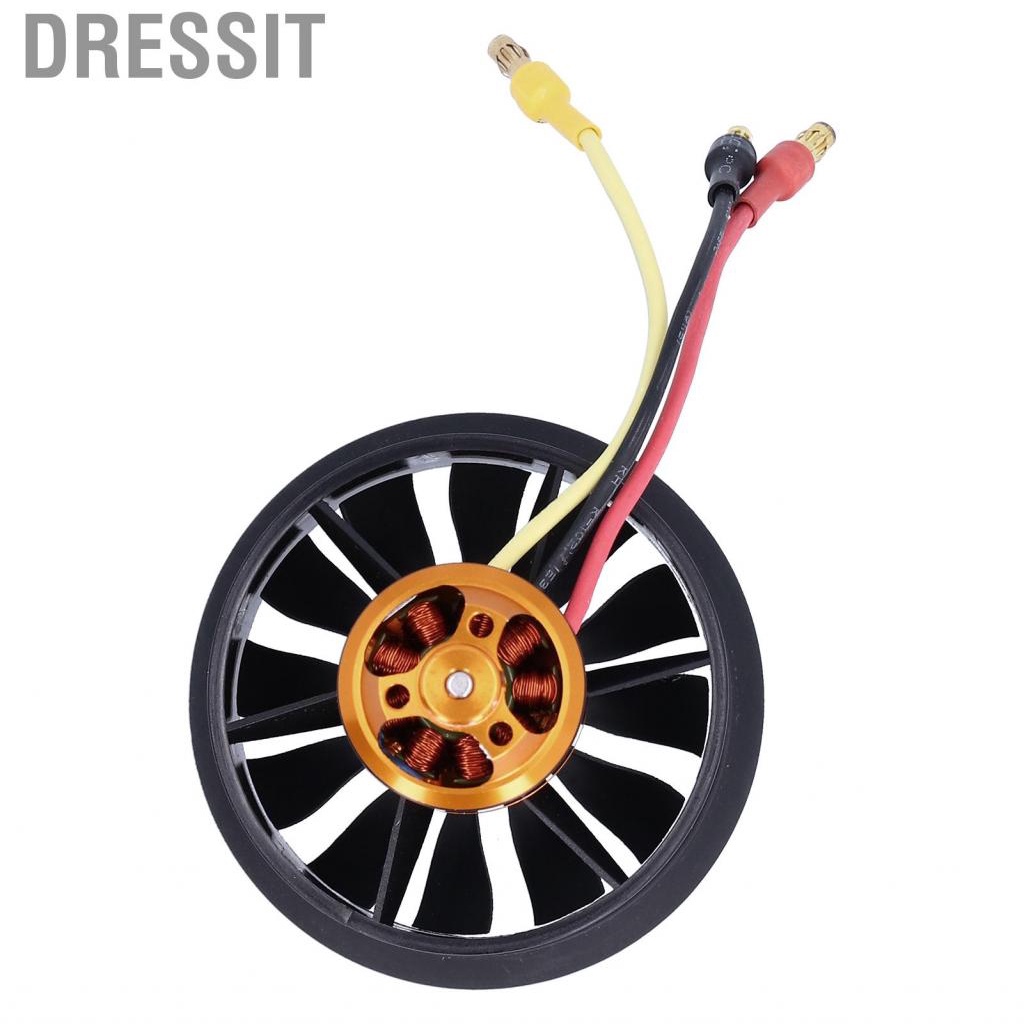 Dressit Motor with 12 Blades Ducted Fan  3‑4S High Temperature Resistance QX Brushless for RC Plane Helicopter
