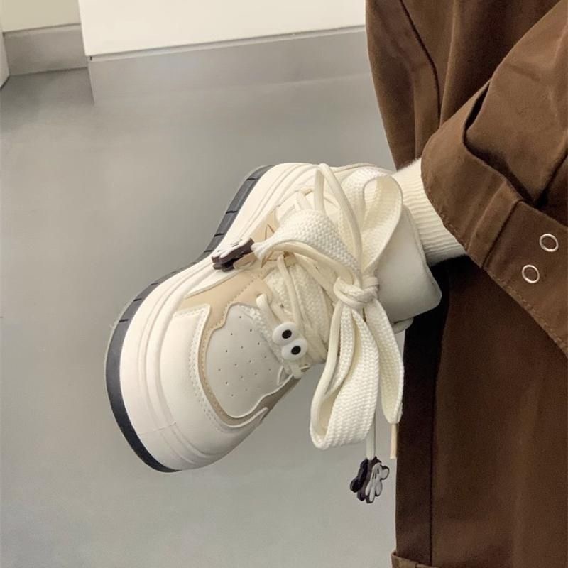 Giày Thể Thao Đế Dày 3cm Màu Trắng Chống Trượt Thời Trang Mùa Hè Hàng Mới 2023