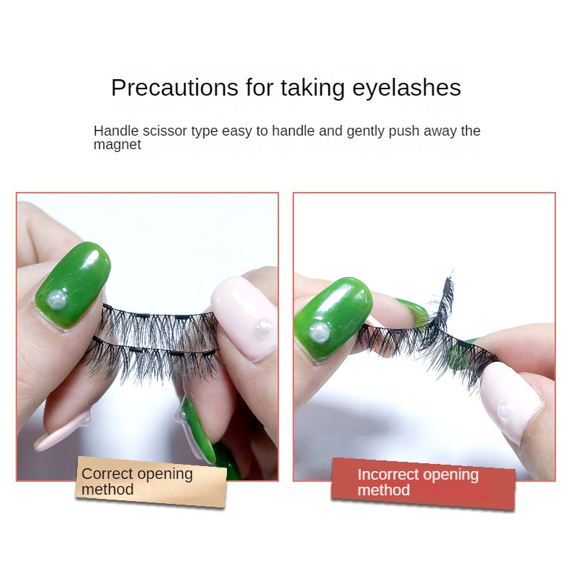 Set 4 Lông Mi Giả Từ Tính 3d Tự Nhiên Không Cần Keo Dán Tiện Lợi