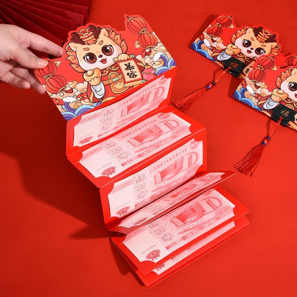 Lanfy Bao Lì Xì Năm Mới 2024 Họa Tiết Rồng May Mắn Phong Cách Trung Hoa