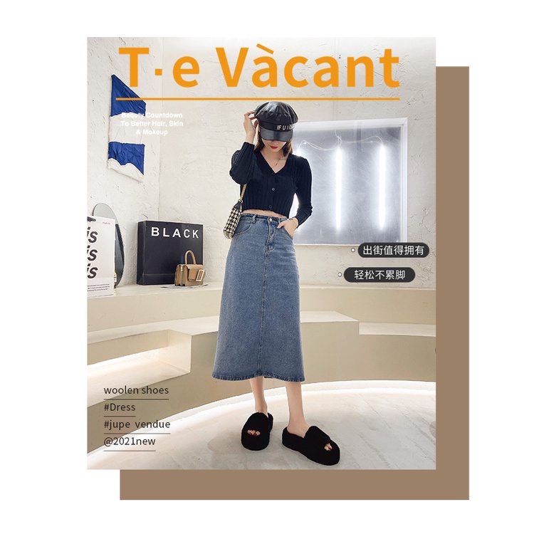 5cm Dép cotton Hở Ngón Phối Lông Dày Thời Trang Thu Đông 2023 Cho Nữ