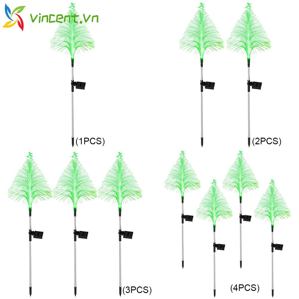 Đèn Sợi Quang Năng Lượng Mặt Trời Thay Đổi 7 Màu Sắc Hình Bông Hoa Dành Cho Vườn Nhà