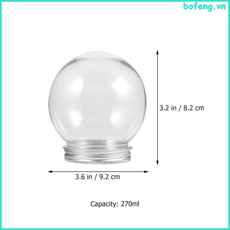 Set 10 Bình Đựng Kẹo Hình Quả Địa Cầu Tuyết Có Nắp Vặn Trong Suốt Trang Trí Tiệc Cưới diy