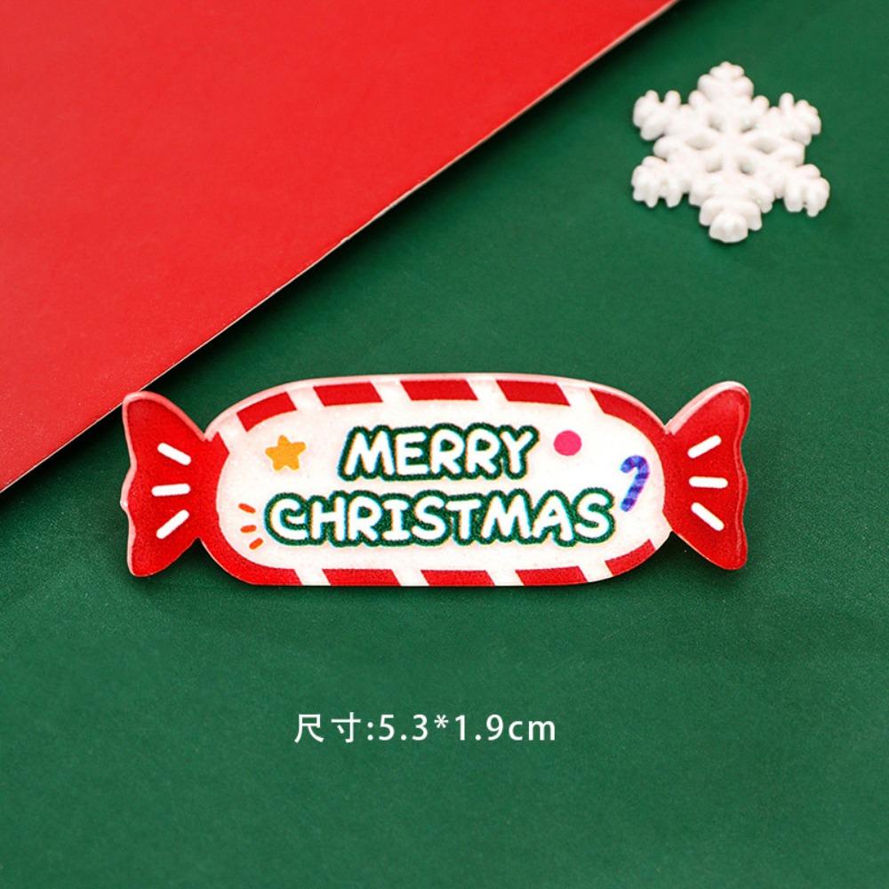 Fudeshe Tóc Nhựa mini Họa Tiết Giáng Sinh Dễ Thương Thời Trang