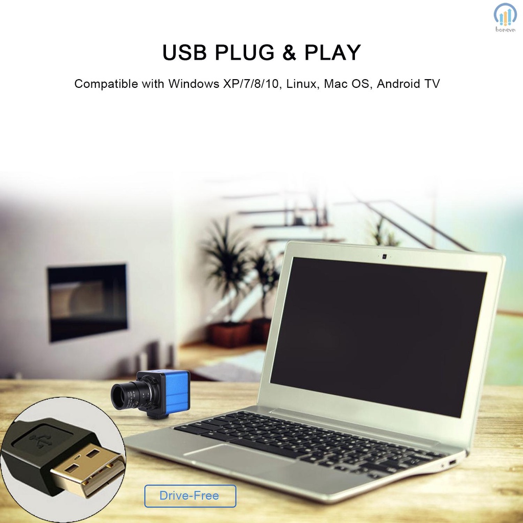 1080P HD Webcam with 5X Optical Zoom and Microphone for Video Conference and Online Teaching