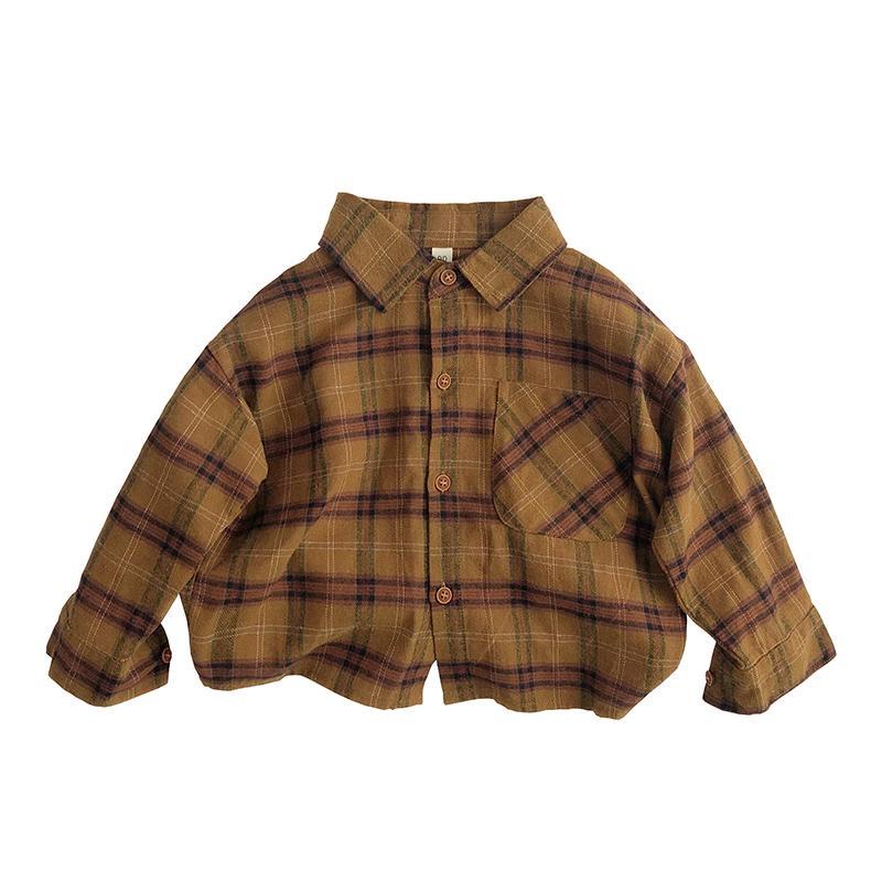 Áo Sơ Mi Tay Dài Họa Tiết Sọc Caro Phong Cách Hàn Quốc Thời Trang Xuân Thu Cho Nam Và Nữ