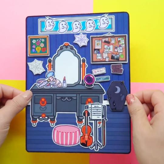 Học liệu ngôi nhà búp bê toca wednesday quite book đồ chơi montessori Zin Càu Vòng