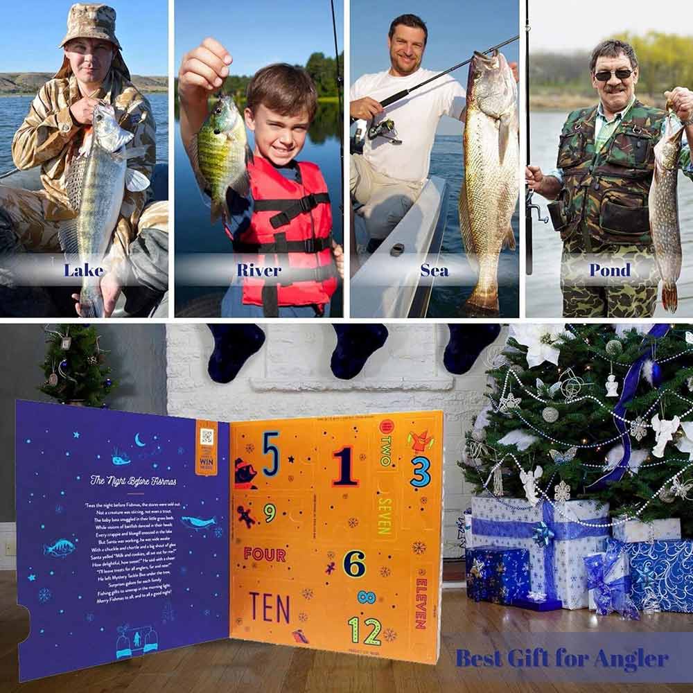 24 Days Christmas Advent Calendar Fishing Lure Set Calendar Blind Box  Men