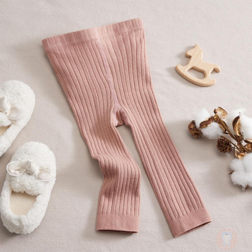 Laa6-kids Kẹo Màu Có Gân Đan Móc Quần Tất