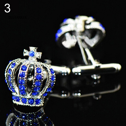 Giày Thể Thao sujianxia sujianxia Năng Động Hợp Thời Trang| Khuy Măng Sét Bằng Thép Không Gỉ Hình Vương Miện Đính Đá Lấp Lánh Cho Nam