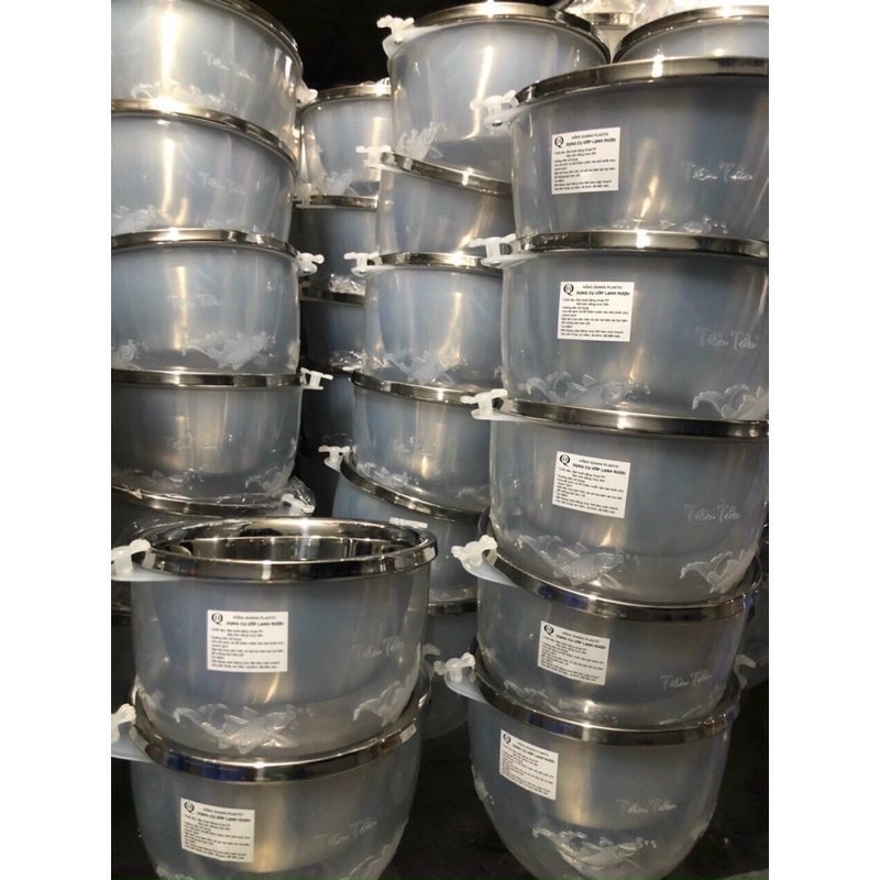 Bát Đựng Rượu inox và Dụng Cụ Ướp Lạnh Trái Cây inox Tặng Kèm Muỗng Múc