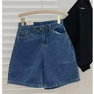 Quần short ngố jean lững ống rộng lai cuốn phong cách ulzzang r02