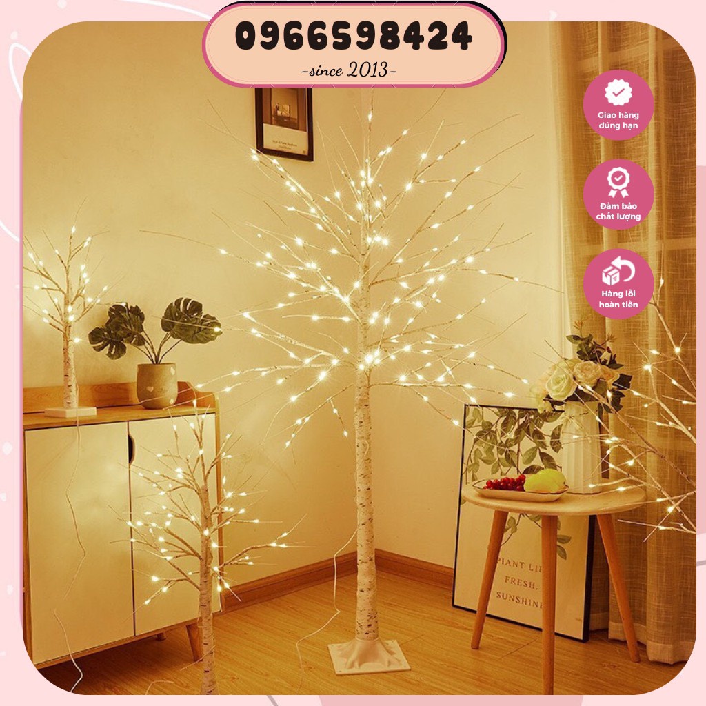 Cây đèn bạch dương decor siêu sáng, đèn decor ngôi nhà, văn phòng thêm lung linh