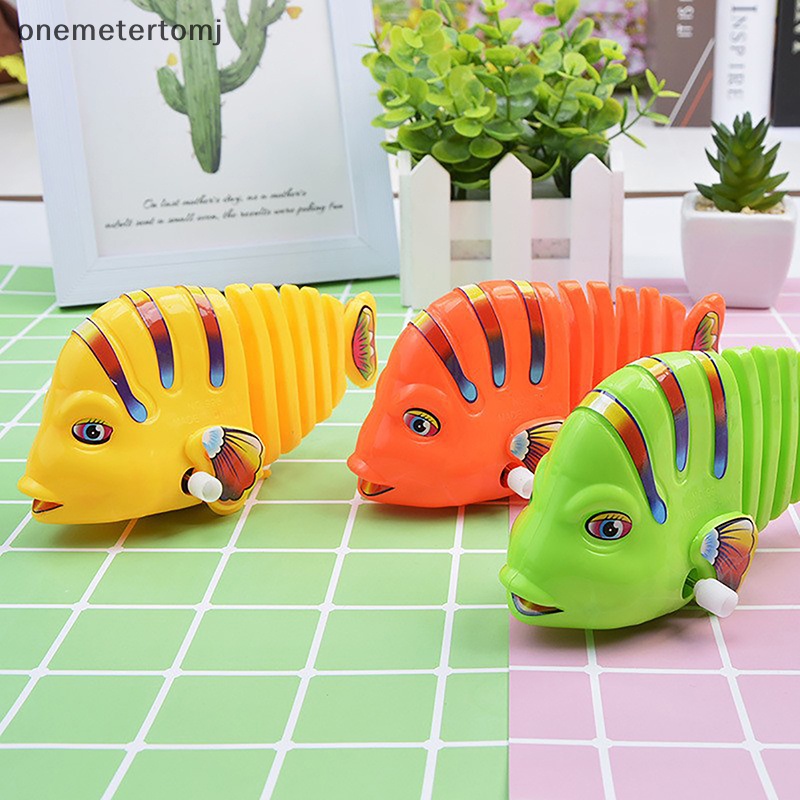 Onemetertomj Đồ Chơi Lên Dây Cót Bằng Nhựa Hình Cá Chạy Lên Dây Cót Cổ Điển Cho Trẻ Sơ Sinh