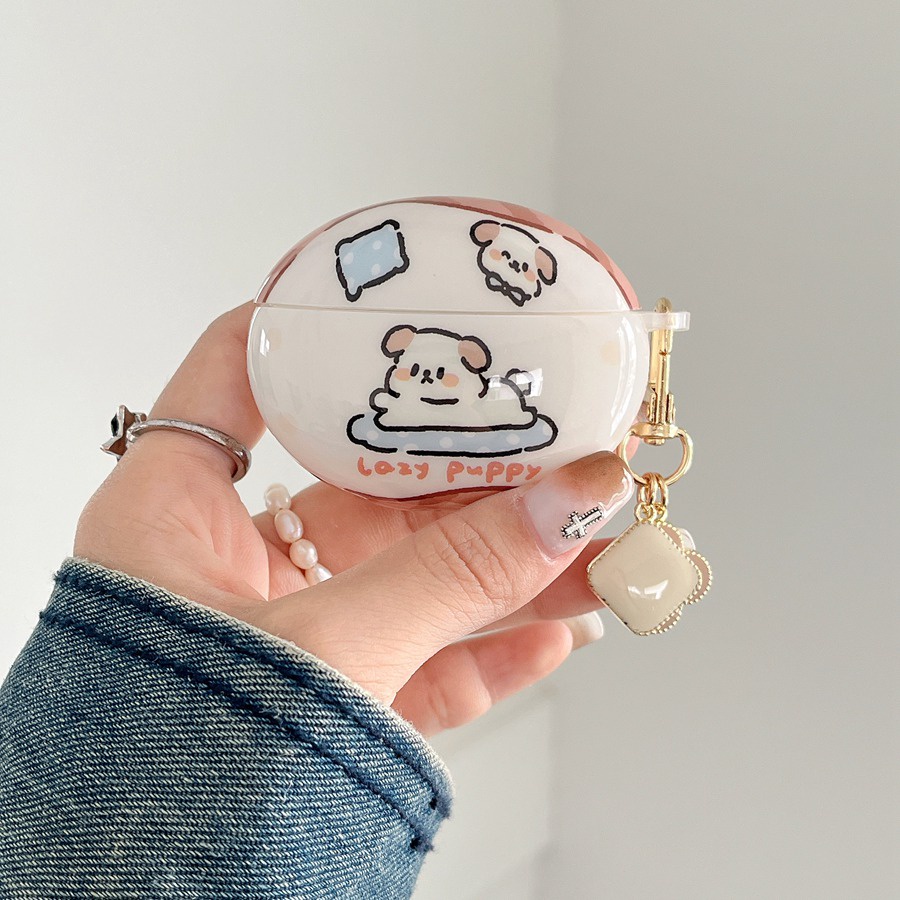 Hoạt Hình Vỏ Bảo Vệ Hộp Sạc Tai Nghe huawei freebuds se2 se 2 Bằng Silicon Hình Chú Chó Dễ Thương Kèm Móc Khóa Tiện Dụng