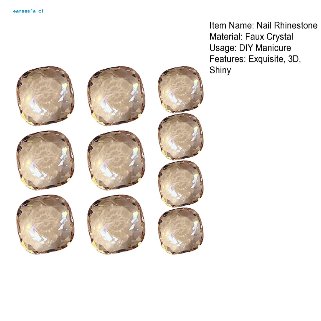 Set 10 Hạt Đá Pha Lê 3d Trang Trí Móng Tay Nghệ Thuật diy charms