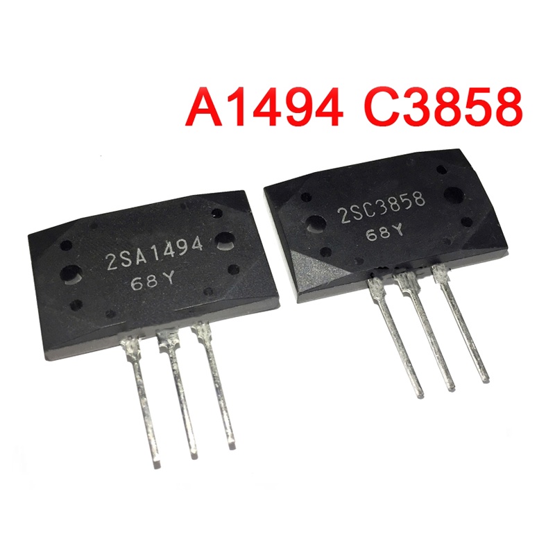 2 chiếc 2SA1494 2SC3858 IC mạch tích hợp 1 Cặp A1494 C3858 MT-200 Silicon NPN + PNP Bộ khuếch đại âm