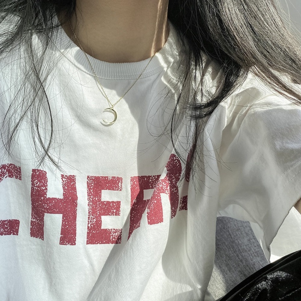 A hello girl Vòng cổ Mặt Hình Mặt Trăng Thời Trang Dành Cho Nữ