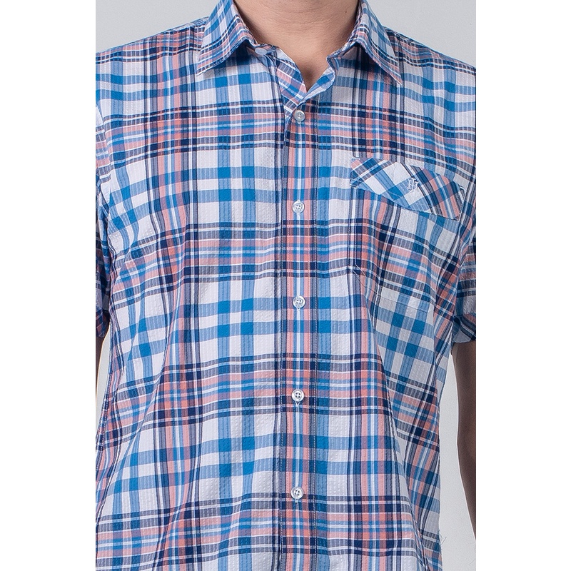 Áo sơ mi có túi họa tiết caro , thời thượng, lịch lãm, chỉn chu John Henry - WS21SS40C-SCUS