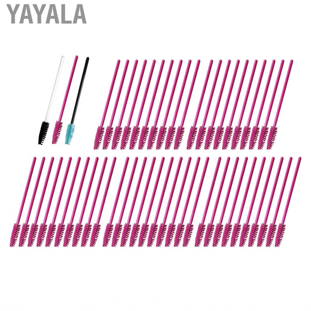 Yayala Eyebrow Brushes  Soft Bristles Grafting Eyelash Brush 50PCS for Grooming Brows Lashes