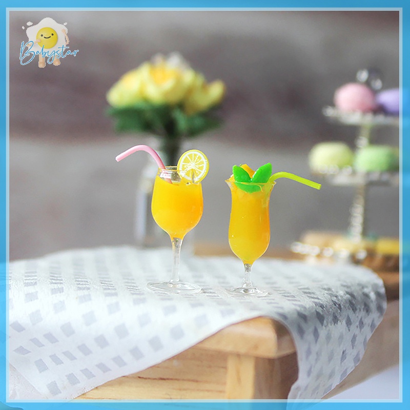 Mô Hình Ly cocktail Mini Trang Trí Nhà Búp Bê 1: 6 / 1: 12 Mới